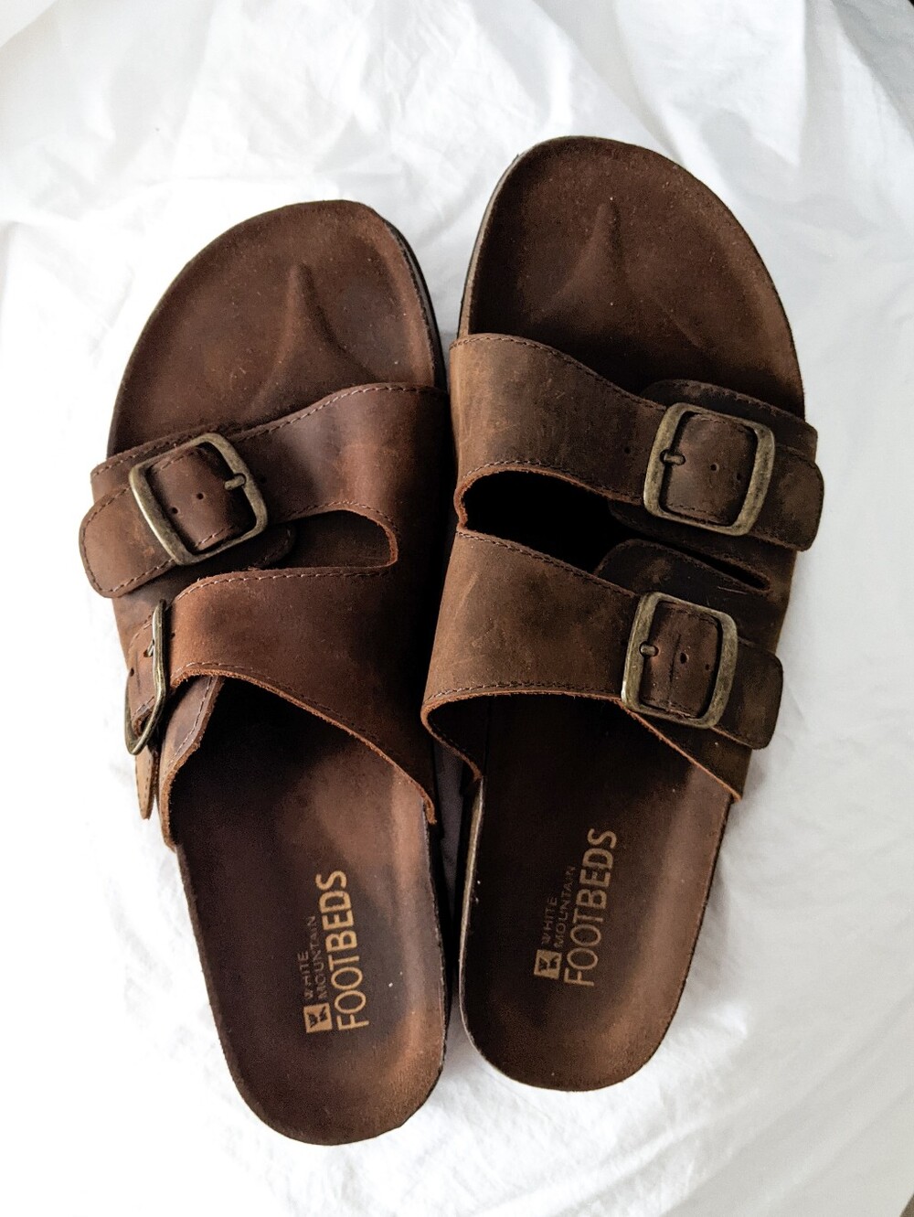 White Mountain Slip On Buckle Sandals Size 11